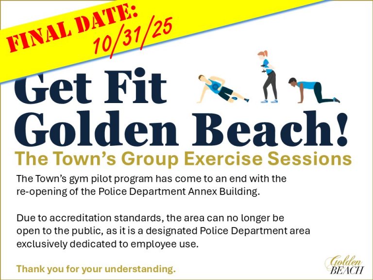 Get Fit, Golden Beach – FINAL DAY 10/31/25