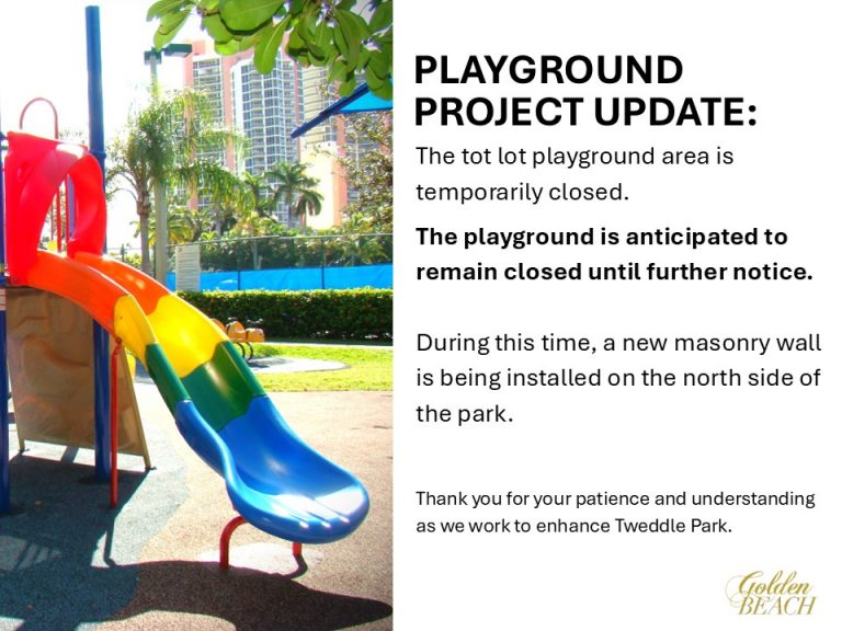 Playground Closure – updated 11-4-25